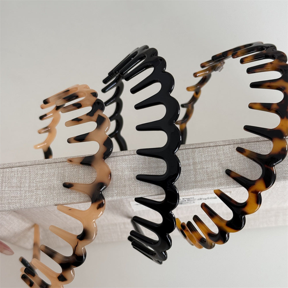 Non-slip Broken Hair Pressure Nozzle Acetic Acid Wave Toothed Hair Hoop