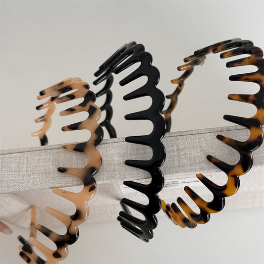Non-slip Broken Hair Pressure Nozzle Acetic Acid Wave Toothed Hair Hoop