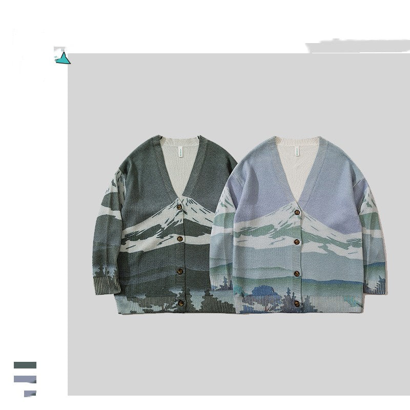 Hong Kong Style Ins Knitted Sweater Cardigan