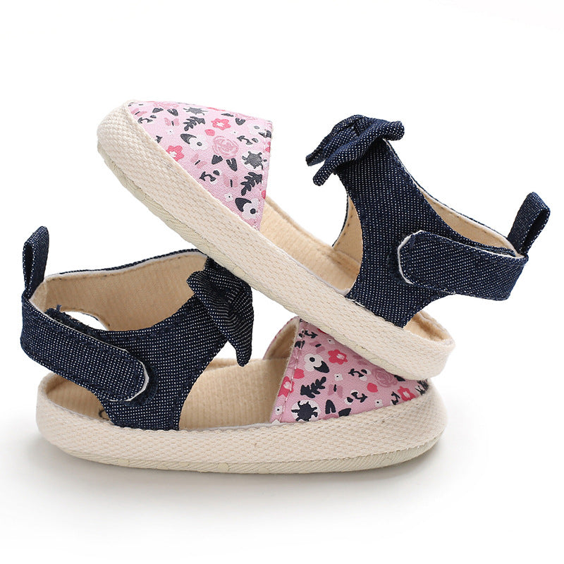 Summer Spring And Autumn New 0-1 Baby Girl Princess Shoes Soft Sole Shoes Non-slip Baby Toddler Shoes