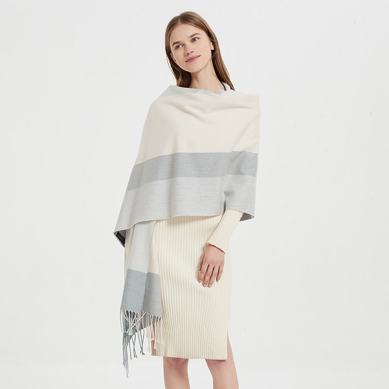Fashion Look Dual-use Cashmere Plaid Scarf