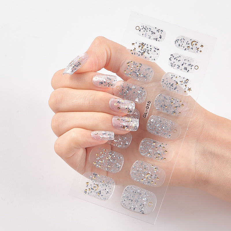 Gilding Cat's Eye Letter Color Nail Sticker