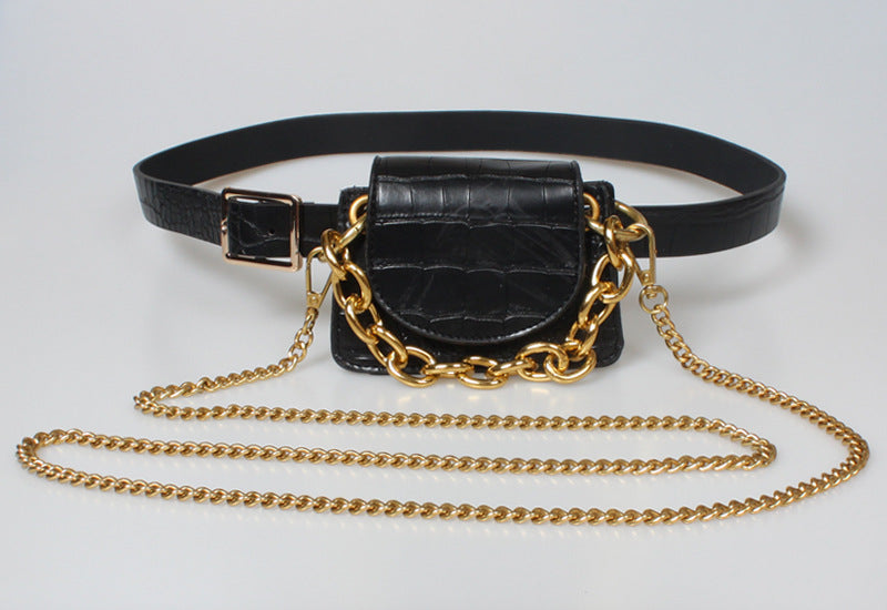 Monotone heavy metal wild personality small pocket