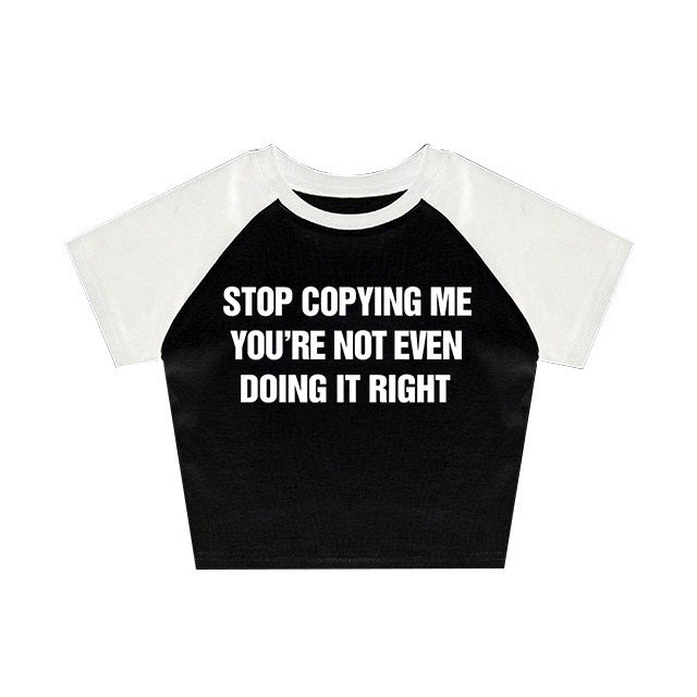 Alphabet Streetwear Kort Slim-fit Dame T-shirt Til Udenrigshandel Europæisk Og Amerikansk Stil
