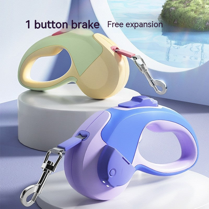 Retractable Luminous Automatic Hand Holding Rope Outing Pet Supplies