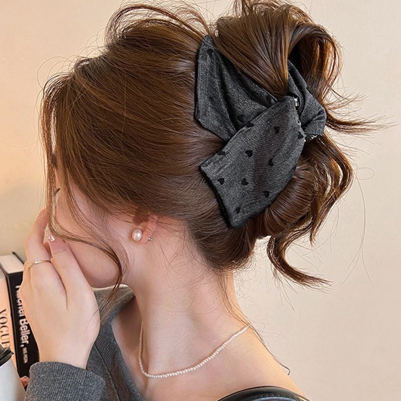 Love Denim Bow Triangle Grip Sense Of Atmosphere