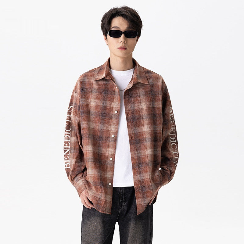 Fashionable Casual Plaid Men's Shirt