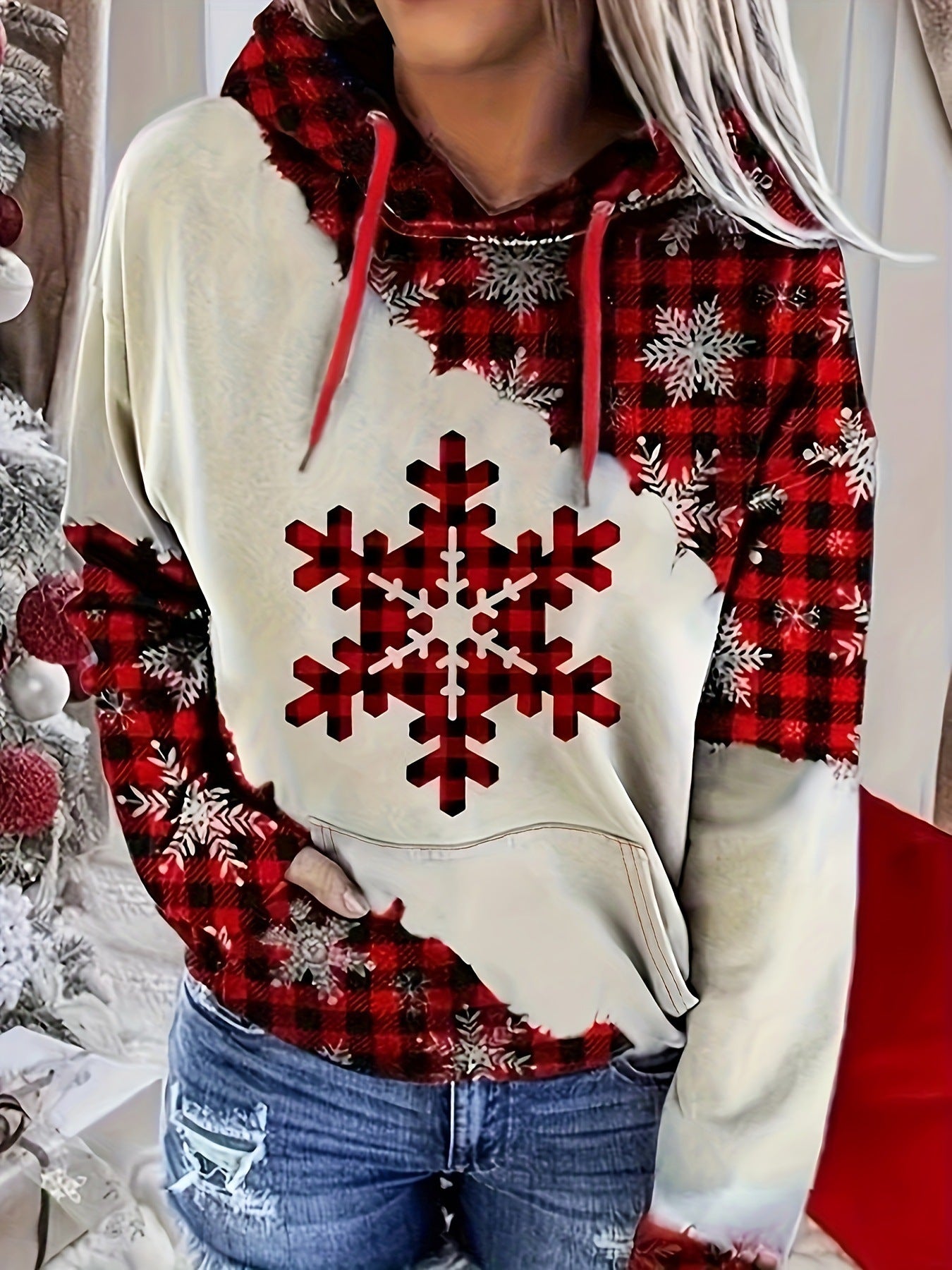 Digital-Print Casual Streetwear Dame Hættetrøje 3D