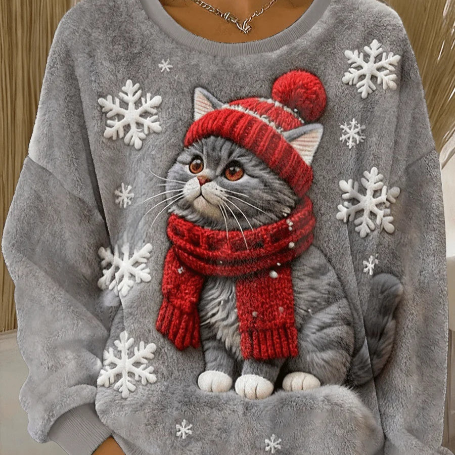 Digital Print Atmosphere-Boosting Flannel Hoodie 3D