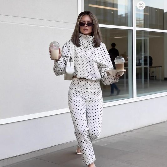 Stylish Minimalist Casual Womens Long Sleeve Set