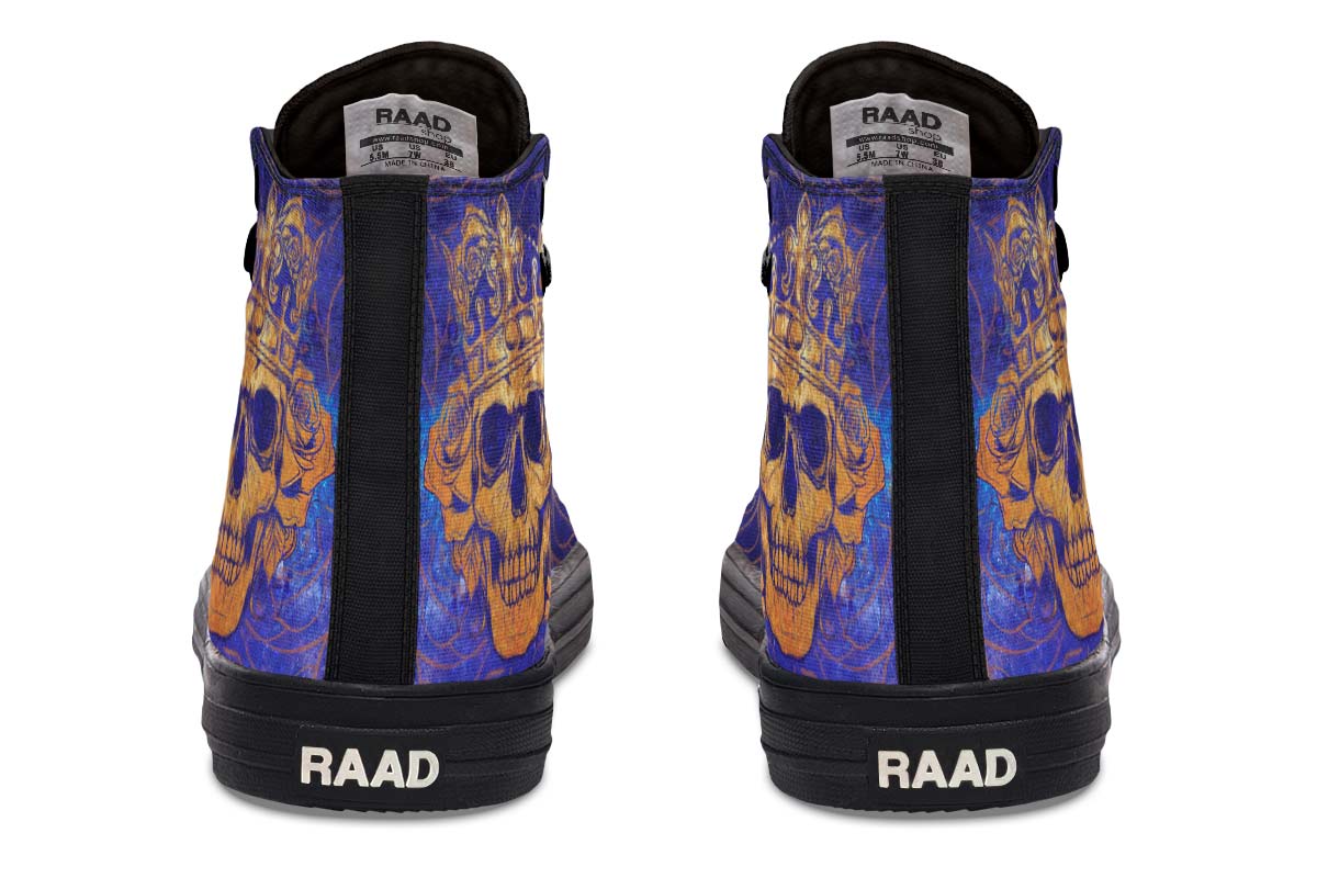 Men's And Women's Fashion Color Printing High-top Canvas Shoes
