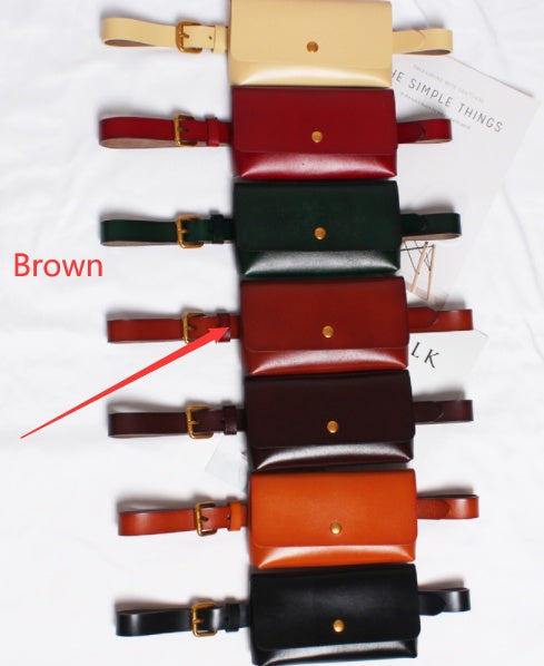 Versatile Colored Leather Mobile Bag For Women