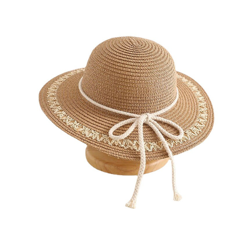Spring And Summer Outdoor Beach Girl Sunshade Straw Hat Korean Version Of The Big Brim