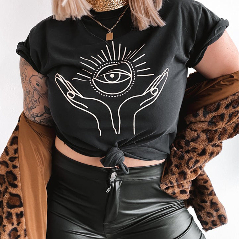 Women's Retro Side Slit New Short Sleeves