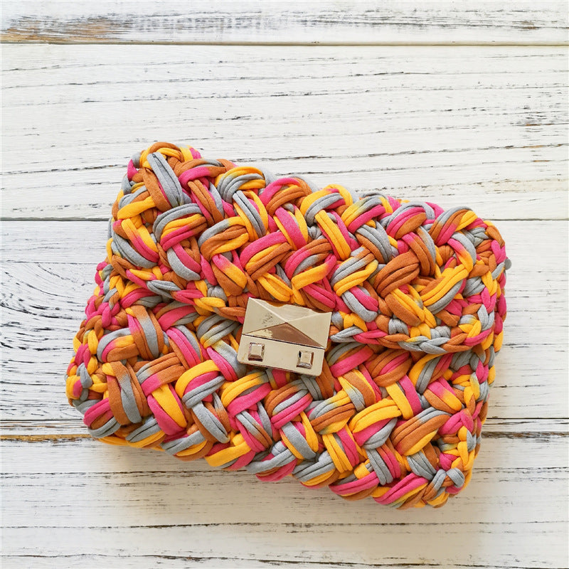 Håndlavet Crossbody Hæklet Taske Lille Parfume Strikketaske