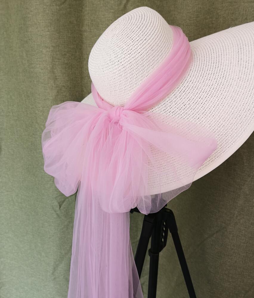 Women's Bow Exaggerated Mesh Hat