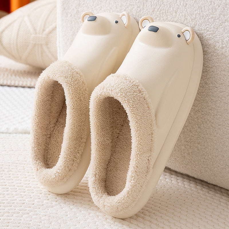 Waterproof Cotton Slippers Bag With Thick-soled Soft Cute Cartoon Home