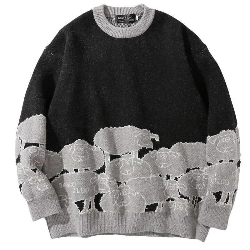 Street Men's  All-match Japanese Retro Sweater