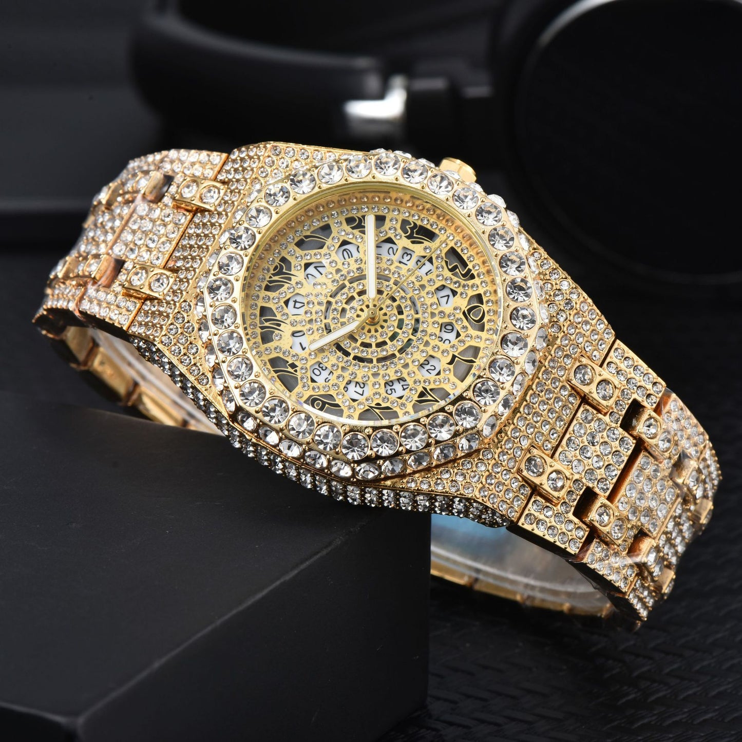 Fuld Diamond Quartz Fashion Ur Høj Kvalitet
