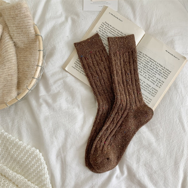 Womens Thick Insulated Wool Mid-calf Socks