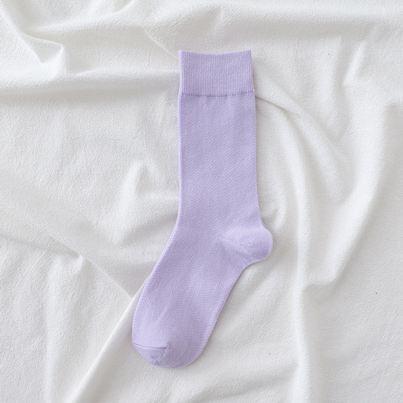 Purple-toned Womens Mid-calf Socks A Lightweight