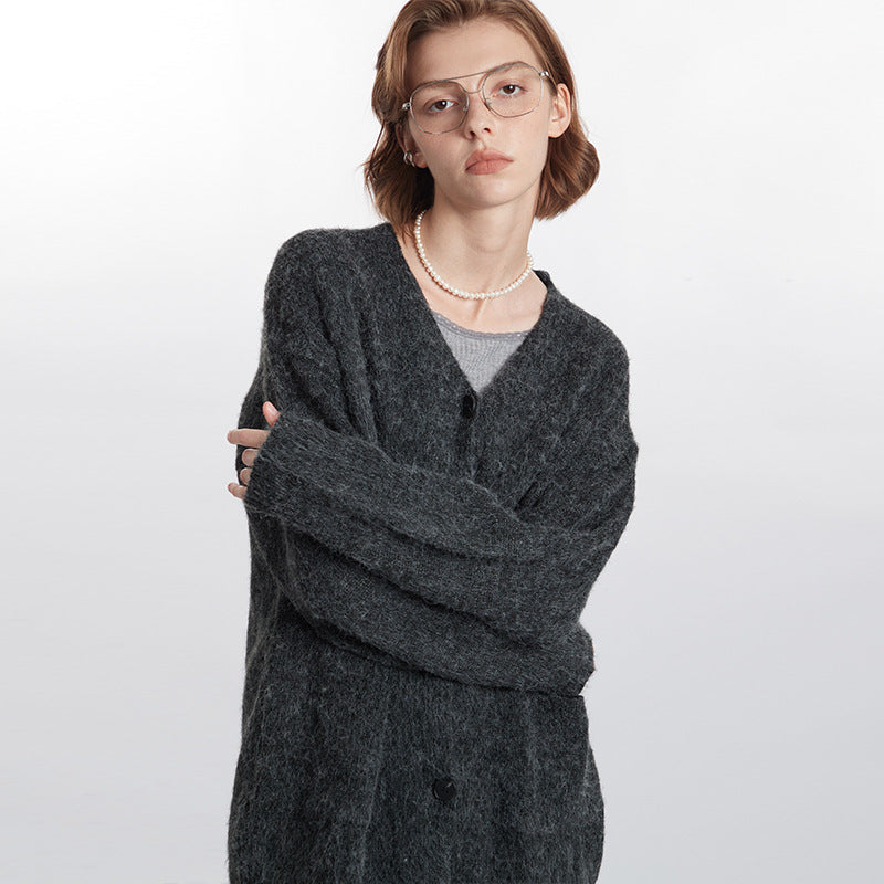 European And American Style Fashion Lazy V-neck Couple Cardigan