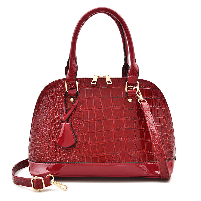 Large Capacity Shiny Shoulder Bag Crossbody