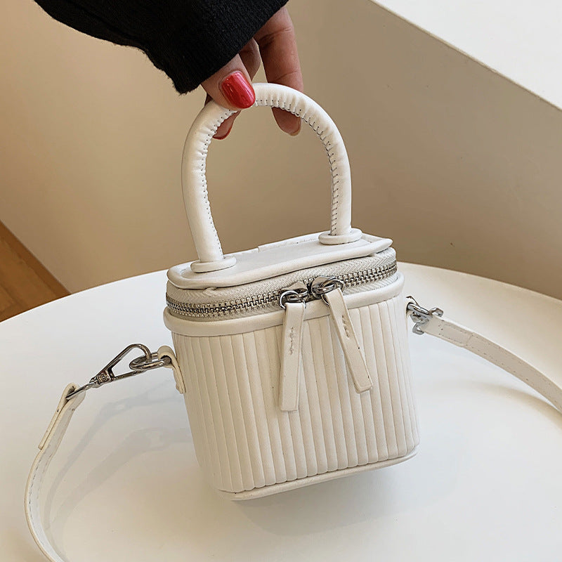 Textured Small Bag Female Hand Bag Western Style One-shoulder Diagonal Small Square Bag