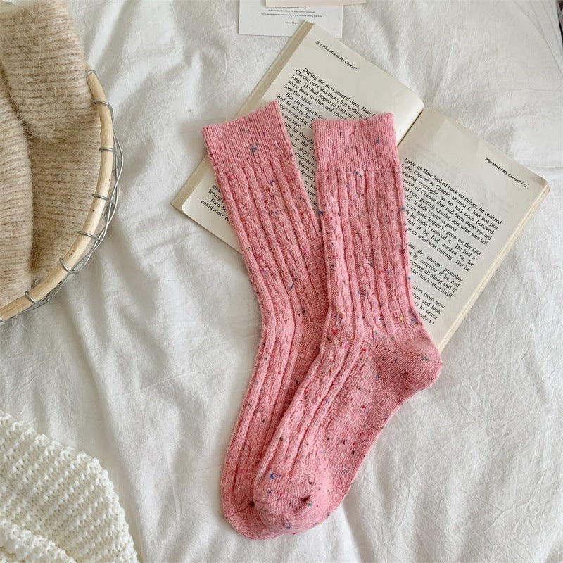Womens Thick Insulated Wool Mid-calf Socks