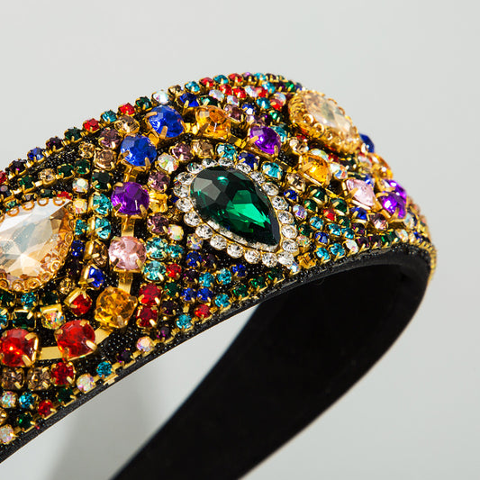 Fashionable And Simple Wide-edge Rhinestone Headband