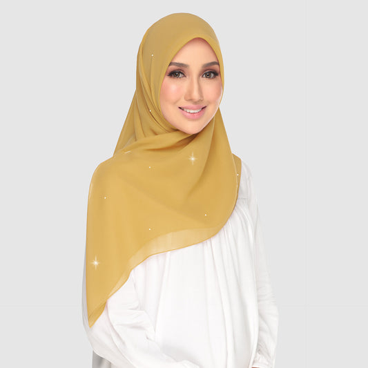 Gypsophila ensfarvet bomuldsmonokrom turban