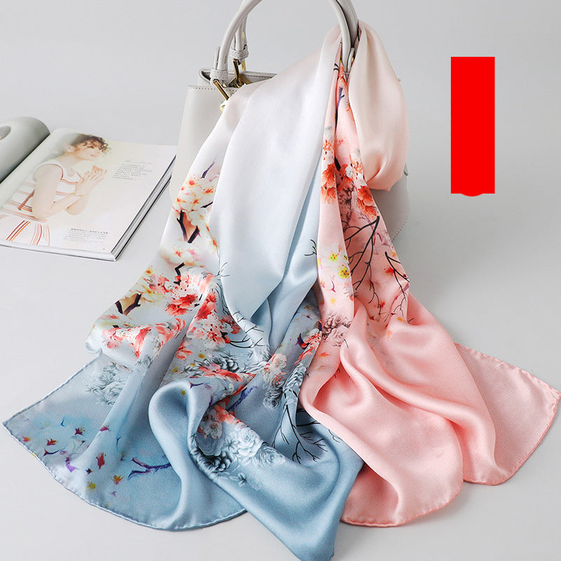 Ladies silk print scarf