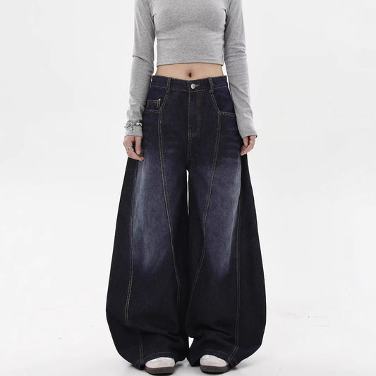Pear Shapes High Waist Loose And Slimming Straight-leg Trousers