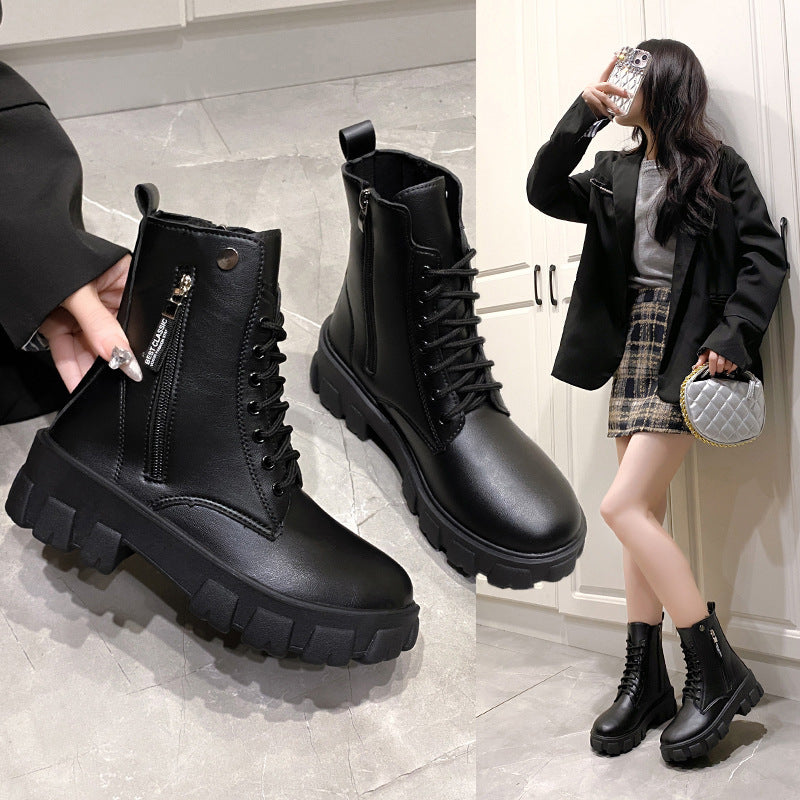 Fashionable High-top Women's Boots For Fall And Winter
