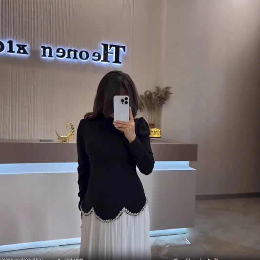 Heavy-duty Irregular Long Skirt Set For Women