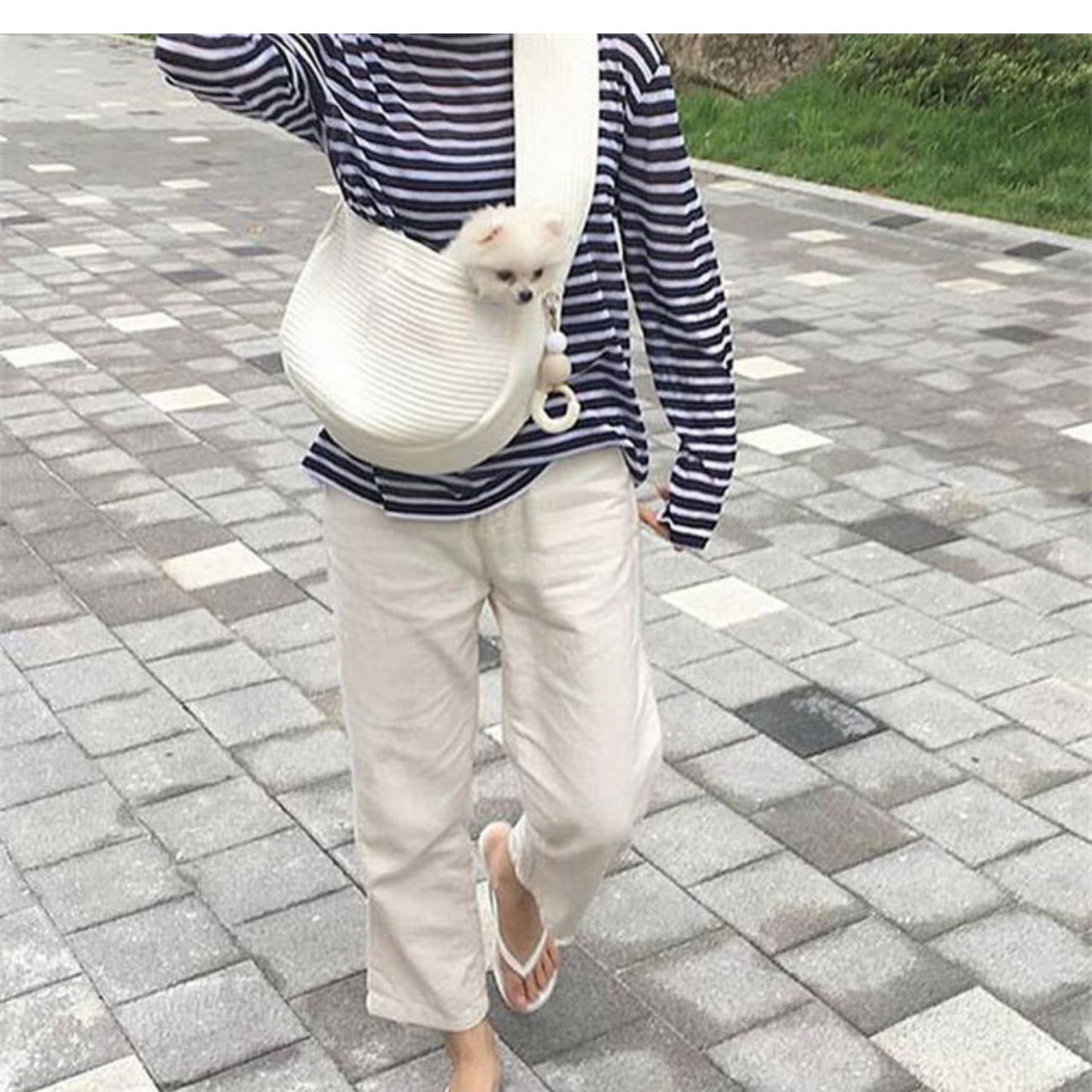 Portable Pet Cat Dog Backpack Canvas One Shoulder Bag