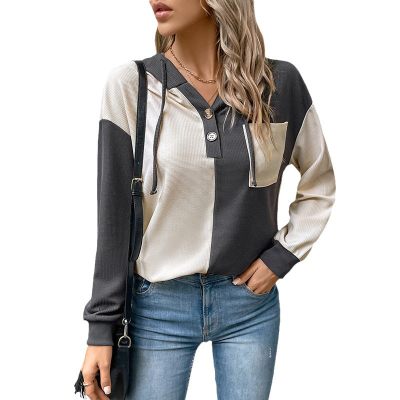 Damebeklædning Ny Hættetrøje Forår Og Efterår Pullover Sweater