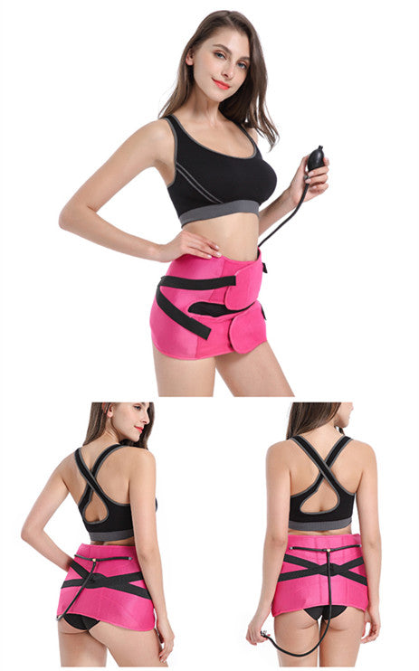 Pneumatic abdomen belt to correct and restore pelvic belt