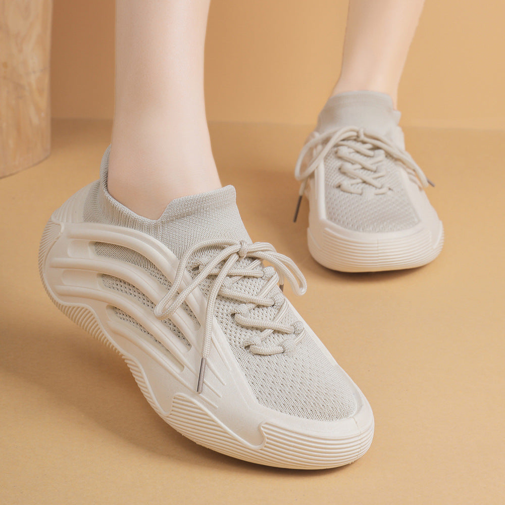 Flat Soft Bottom Casual All-match Stretch Sock Shoes