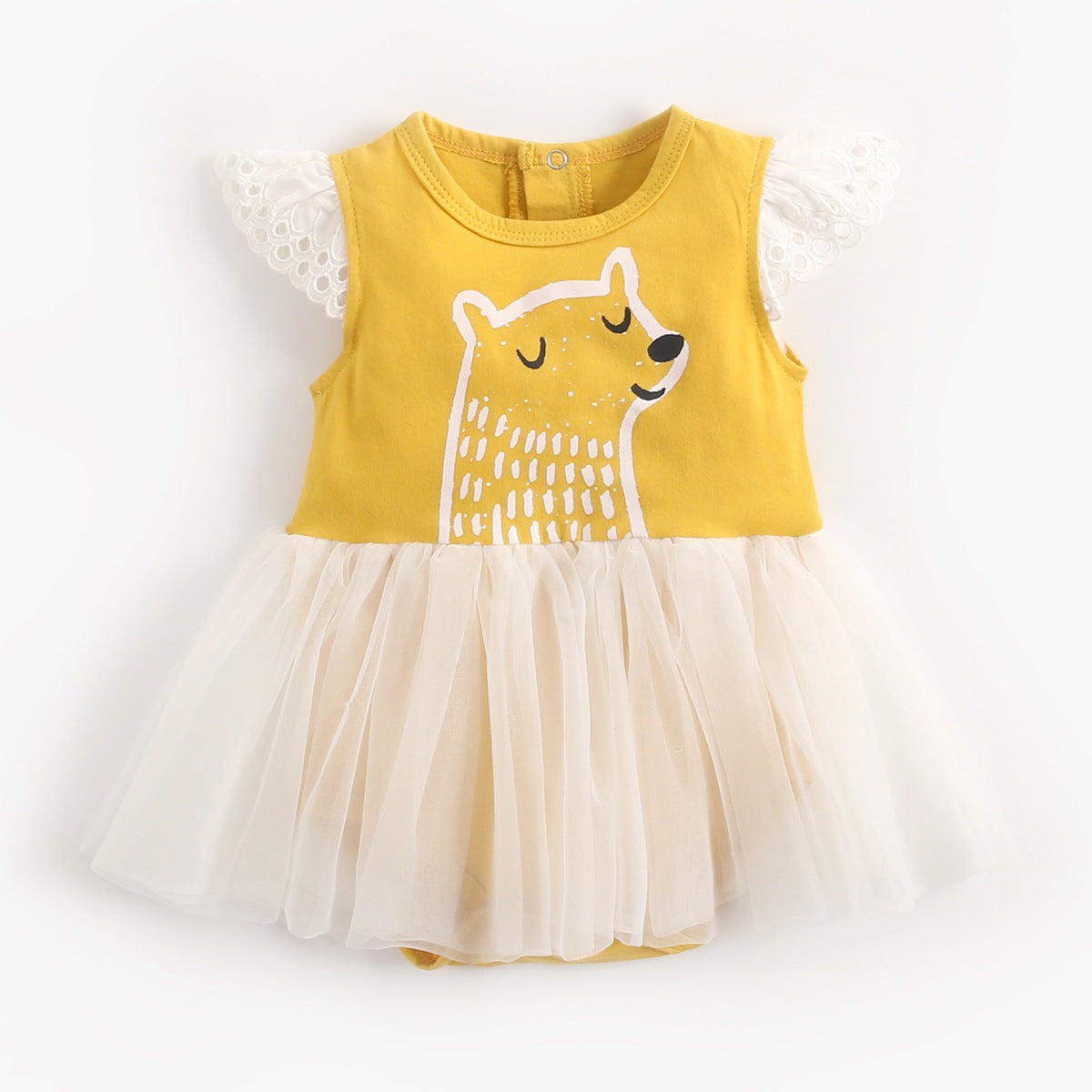 Mesh Newborn Romper Lace Baby Bodysuit