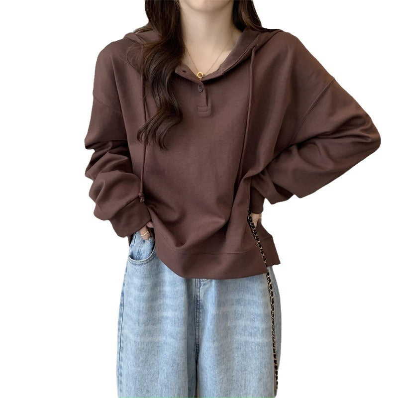 Sweater Dame Forår Og Efterår Tynd Løs Koreansk Stil