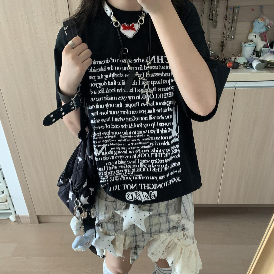 American High Street Letter Print Short-sleeve