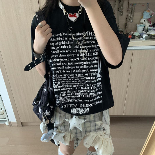 American High Street Letter Print Short-sleeve