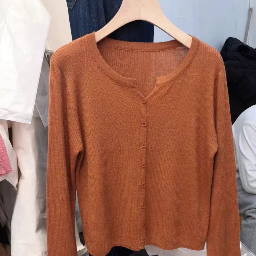 Outer Wear Slim Fit Sweater Cardigan Outerwear Top