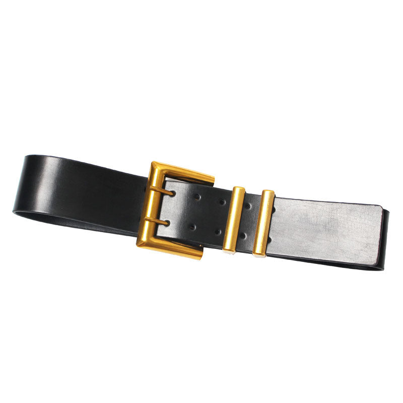 Women's matching skirt leather belt