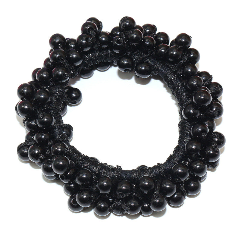 Handmade Crochet Rubber Band Hair Tie Pearl