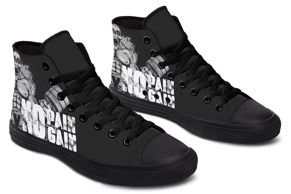 Men's And Women's Fashion Color Printing High-top Canvas Shoes