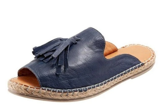 Women's outer fringed hemp rope sandals