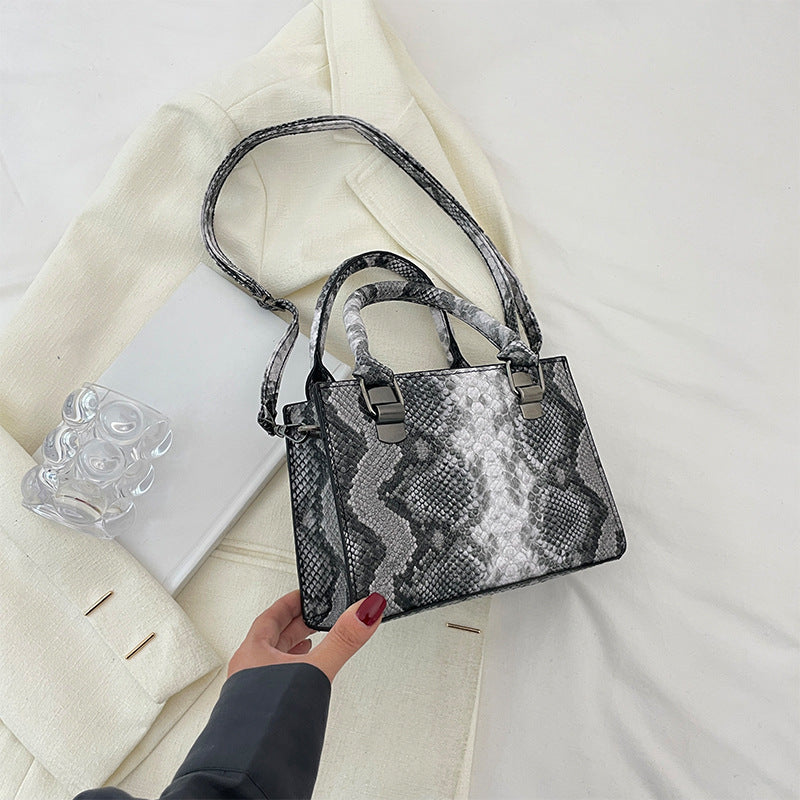 Niche Design Crossbody Casual Crocodile-print Small Square Handbag