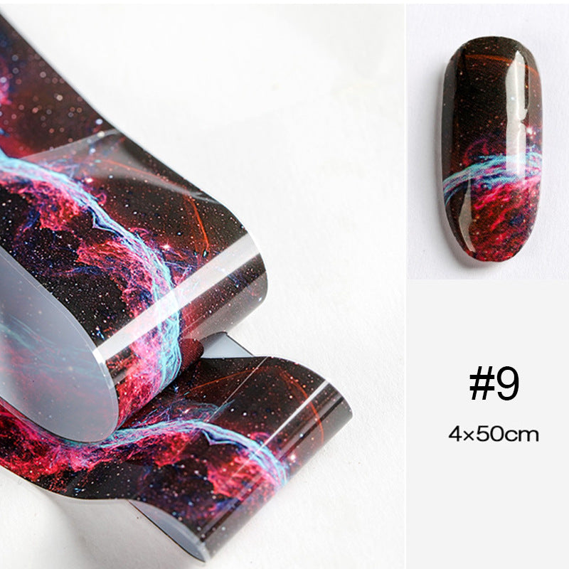 Marble Smudge Pattern Starry Nail Sticker